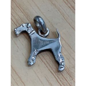 .925 Wire Fox Terrier Dog Sterling Silver Jewelry Charm #pets